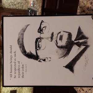 Original art work of Malcolm X 1992
